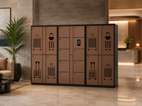 Casillero Inteligente para Equipaje con Compartimentos de Varios Tamaños, Gabinete Electrónico de Almacenamiento de Equipaje de Autoservicio para Hoteles, Centros Comerciales y Espacios Públicos