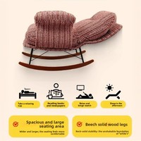 Fauteuil de détente moderne en tissu rembourré avec repose-pieds et fonction balancelle pour salon, appartement, hôtel