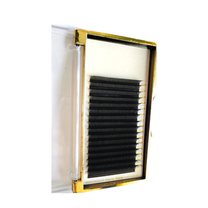 Vente en gros 16 lignes individuelles synthétiques faciles naturelles CC Curl 15mm ventilateurs de cils préfabriqués plateau de beauté du fabricant vietnamien YY - Product Image 5