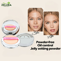 Poudre fixante en gelée minérale waterproof sans poudre, contrôle du sébum, longue tenue, fini mat, estompe les pores, marque privée