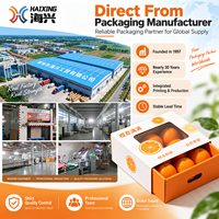 Boîte cadeau en carton ondulé imprimé sur mesure, boîte d'expédition de fruits en carton ventilée et portable pour les oranges