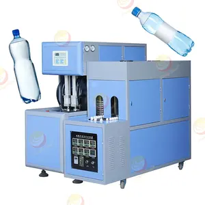 Machine de moulage par soufflage de bouteille d'eau minérale semi-automatique à 2 cavités en polycarbonate pour animaux de compagnie de 1.5 litres pour bouteille