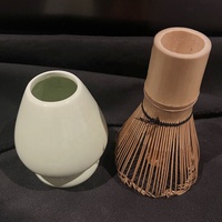 Kit d'outils pour le thé matcha fait main haut de gamme personnalisé bol à matcha en céramique et agitateur porte-fouet support de fouet ensemble de vente en gros de thé matcha