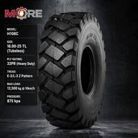 Neumático Sólido 16.00-25 TL 32PR H108C L-3 E-3, Neumáticos Nuevos para Cargadoras, para Maquinaria de Construcción de Baja Intensidad