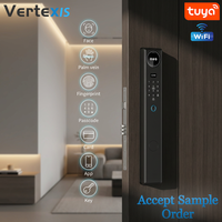 Serrure intelligente WiFi Vertexis Tuya avec caméra, reconnaissance d'empreintes digitales et faciale, contrôle par application cloud pour portes en bois/acier/aluminium