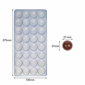 Molde de Policarbonato para Bombones Mini Semiesféricos, Directo de Fábrica, con Logotipo Personalizado, Forma Redonda Profunda para Chocolate - Product Image 4