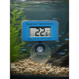 Termómetro para acuario, medidor de temperatura digital LCD resistente al agua para pecera con ventosa - Product Image 3