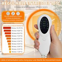 Couverture chauffante pour les épaules à température réglable, arrêt automatique programmé, châle chauffant thermique doux