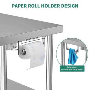 Mesa de Trabajo Comercial <span class=keywords><strong>Prometheus</strong></span> para Cocina, Acero Inoxidable, con Cajón, Certificación NSF, Antideslizante, Fabricación de Acero Resistente - Product Image 4