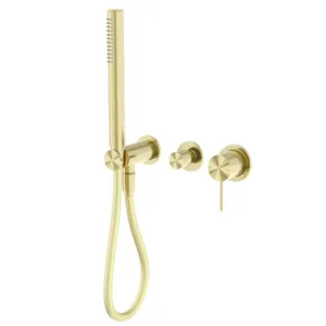 Apartment Hotel Bathroom Wall installation Hot And Cold Brushed Gold Shower mixer with diverter