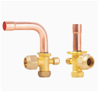 Haute qualité AC Split HVAC laiton Service Valve usage domestique pièces de conditionneur en métal avec capuchons en PE utilisés pour l'équipement de réfrigération