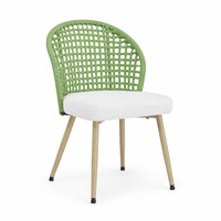 Chaise de balcon extérieure ergonomique légère et respirante en tressage de corde, personnalisable OEM/ODM avec impression par transfert