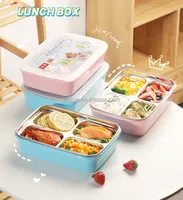 Hoge Kwaliteit 316 Roestvrij Staal Lunch Box Met 4 Compartimenten