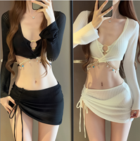 Ensemble de maillots de bain bikini 4 pièces sexy et respirant de haute qualité pour jeunes adolescentes de 18 ans avec contrôle du ventre, idéal pour la plage