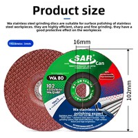 Disque abrasif stable WA80 pour meuleuse d'angle, disque de polissage 102316mm pour carreaux, métal et acier inoxydable