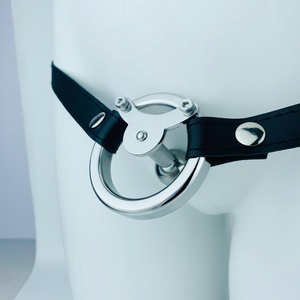 Jaula de Castidad Invertida FRRK con Cinturón de PU, Jaula para Pene de Acero Inoxidable BDSM, Juguetes Eróticos para Adultos para Hombres - Product Image 3
