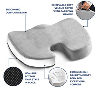 Coussin de siège ergonomique rafraîchissant en gel et mousse à mémoire de forme pour les employés de bureau, les conducteurs, soulagement de la douleur au coccyx, coussin de soutien orthopédique