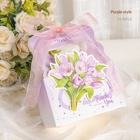 Großhandel Blumenförmige Süßigkeitenbox Souvenir Schleife Vierfarbig Bedruckte Pappeinlage Frischer Koreanischer Stil Hochwertige Box
