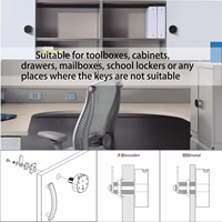 Serrure d'armoire codée électronique numérique, verrouillage par mot de passe à écran tactile, adaptée aux armoires de rangement, facile à installer