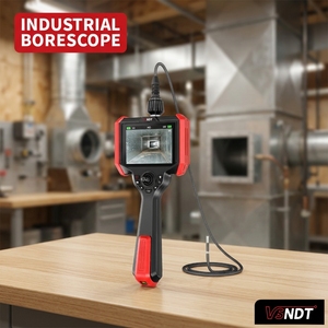 Endoscope vidéo HD 720P étanche IP67 de 5 pouces avec sonde de 3,9 mm et câble flexible de 2 m pour l'inspection industrielle des conduits d'air centralisés CVC - Product Image 2