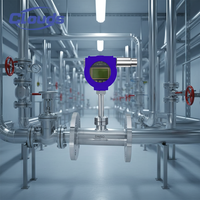 Débitmètre massique thermique sans fil de type insertion Clouds 4G NB-IoT LoRa avec capteur rétractable pour conduits de grande taille