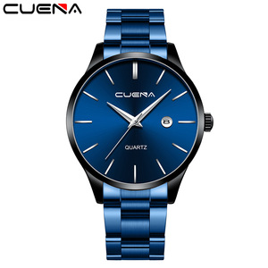 Montres <span class=keywords><strong>CUENA</strong></span> pour hommes, montre-bracelet de luxe à quartz, cadeau, montre en acier, décontractée, étanche, dropshipping, montres-bracelets en stock, Jam Tangan 891 - Product Image 3