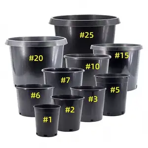 Hot Sale Factory Direct, Pp Durable Outdoor Plant Gallon Pots Green Plastic Nursery Flower Pots Garden Decoration/