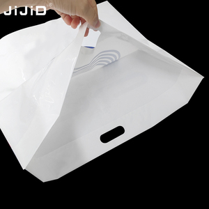 JIJID Sacs en Plastique à Poignées Découpées pour Emballage de Vêtements de Boutique, Impression de Logo Personnalisée, Sacs de <span class=keywords><strong>Courses</strong></span> de Marque sur Mesure - Product Image 4