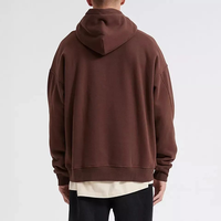 Hoodie polos berbahan katun 60% poliester 40%, ukuran besar, unisex, model pullover, fleece, untuk pria.
