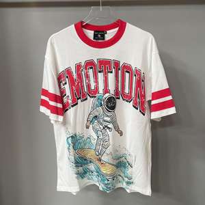 Vêtements pour hommes Top Quality 100% Cotton Shorts Sleeves Streetwear Graphic Printed Oversized Mixed Emotion HipHop T-Shirts for Men - Product Image 5