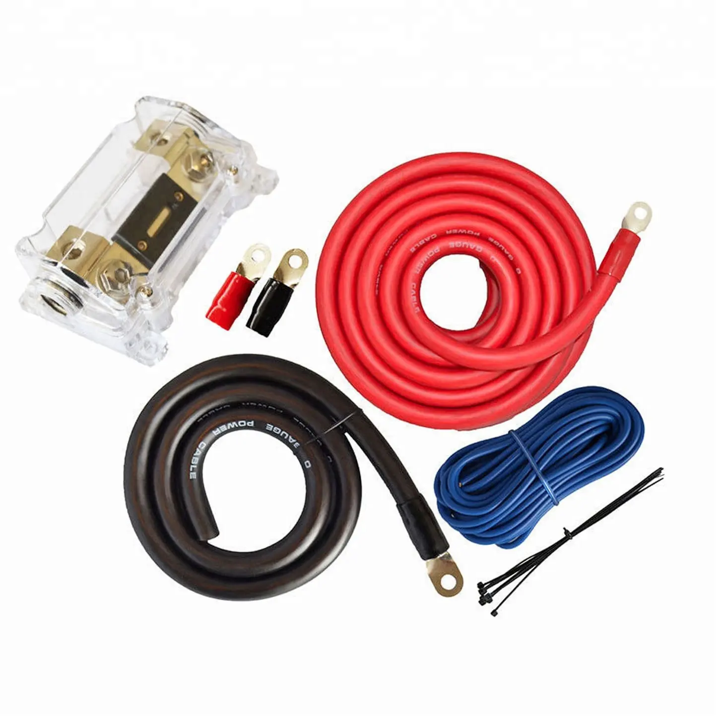 Complete Wiring Kit for Amplifier Installation 4 Gauge 1250W Installation Wire and Wiring Kits
