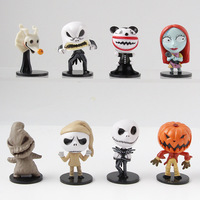8 PIÈCES/ENSEMBLE Figurines The Nightmare Before Christmas Nouveauté transfrontalière Halloween Shrek Citrouille Décorations de voiture de Noël Ornements