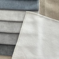 Tissu d'ameublement en velours imitation lin, 100% polyester, 360 g/m², tissu chenille côtelé, texture douce pour canapé, chaise, coussin