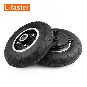 Roue arrière de scooter électrique, pneu plein, <span class=keywords><strong>frein</strong></span> à tambour, 200x50, roue en caoutchouc de scooter avec jante en aluminium - Product Image 3