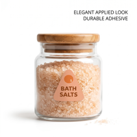 Étiquettes autocollantes personnalisées de haute qualité, imprimées en couleur et laminées, pour pots de sels de bain, cosmétiques et emballages de soins personnels