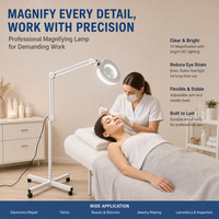 Lampe LED pour salon de beauté, loupe grossissante 6,0x, lampe de lecture pour salon, loupes avec lumière LED pour plusieurs commerces
