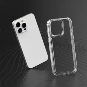 Cojín de aire de esquina reforzado, cubierta de absorción de impactos, funda de teléfono de TPU transparente para iPhone 13 12 Mini 14 15 Pro Max SE Cas