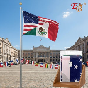 Bandiera personalizzata 3 x5ft America messico in raso/Nylon/poliestere/seta stampa digitale 144 pz/CS gagliardetto bandiera mondiale per esposizione - Product Image 5