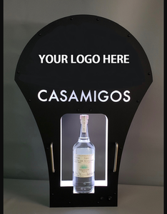Customized Logo <strong>Casamigos</strong> Rechargeable LED Adjustable Height Nightclub for VIP Display Chariot for Wine <strong>Bottle</strong> - Product Image 4
