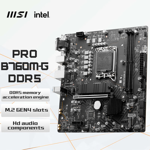 Carte mère d'ordinateur de jeu MSI PRO B760M-B G E DDR4 DDR5 supportant CPU13400F/13600KF/13700K (Intel B760/LGA 1700) - Product Image 5