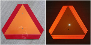 Señal Reflectante Triangular <span class=keywords><strong>de</strong></span> Alta Visibilidad con Certificación ECE R69, Autoadhesiva, para Vehículos <span class=keywords><strong>de</strong></span> Movimiento Lento, Señal <span class=keywords><strong>de</strong></span> Advertencia SMV - Product Image 5