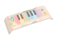 Guitare électrique en bois naturel pour enfants, instrument de musique de simulation, jouet rechargeable avec batterie, cadeau, planche d'activités avec lumière et son