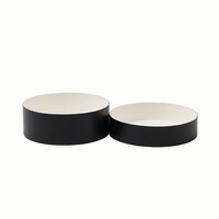 Biologisch Abbaubare Verpackung mit Individuellem Logo: Zylindrische Kartonage mit Flachem Rand für Einzelne Käsekuchen, Ideal für Bäckereien und Dessertläden