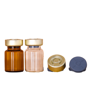 ขวดแก้วฉีดยาปลอดเชื้อสำหรับยา ขนาด 5 มล. 10 มล. 15 มล. 20 มล. 30 มล. ราคาโรงงาน ฝาเปิดง่ายพร้อมจุกยาง - Product Image 1