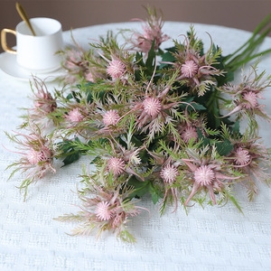 Fleur artificielle Ruilisi en soie rose, cinq branches, style céleri sauvage, pour décoration de mariage, accessoires de photographie et décoration intérieure - Product Image 1