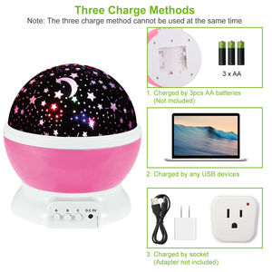 Proyector de Luz Nocturna USB con Diseño de <span class=keywords><strong>Cielo</strong></span> Estrellado, Romántico, LED Giratorio, Luces de Discoteca, Regalo para Niños - Product Image 4