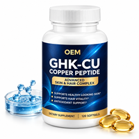 Gélules de Peptides de Cuivre GHK-Cu Clean Label, Sans OGM, Sans Gluten, pour la Vitalité de la Peau et des Cheveux, Antioxydant, Routine de Beauté Quotidienne, OEM en Gros
