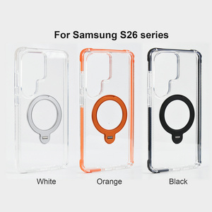 Funda Magnética Transparente con Soporte Giratorio de 360° para Teléfono Celular Samsung S26 Ultra S26+ S26, Anillo Metálico Giratorio de 360° - Product Image 6