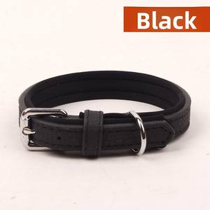 <span class=keywords><strong>Collar</strong></span> para mascotas de cuero PU de patrón sólido con decoración de cinta para gatos y perros Teddy Dog Friendly - Product Image 6