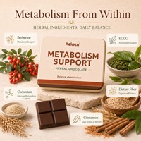 Complément Alimentaire au Chocolat à Base de Plantes pour Soutenir le Métabolisme Antioxydant pour Hommes, Saveur Chocolat